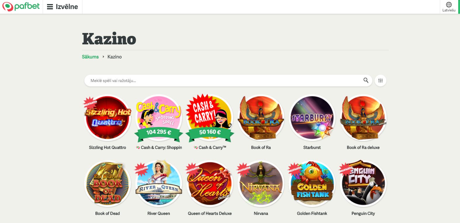 online-casino-mājaslapa